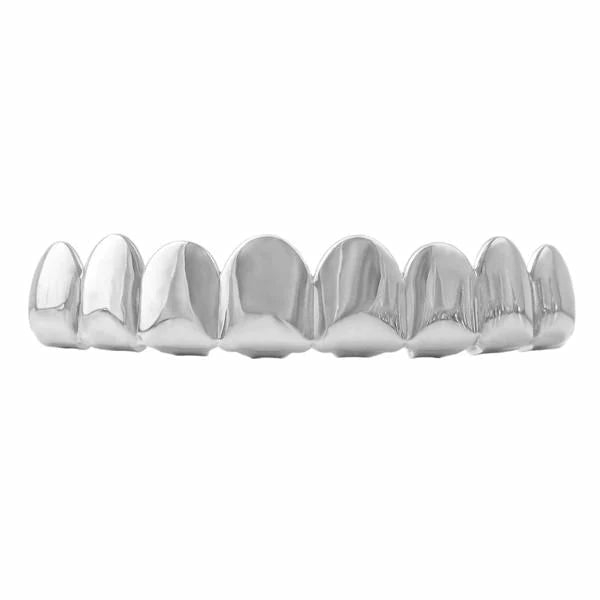 8 Tooth Rhodium Grill Top  |  Fangs And Teeth Fangs And Teeth Fangs And Teeth