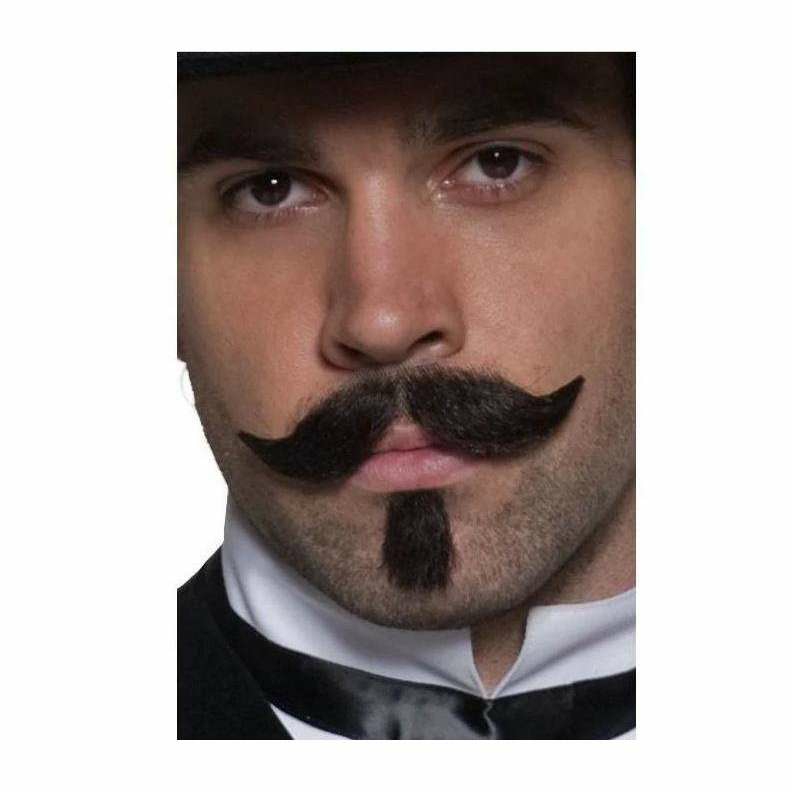 Authentic Western Gambler Brown Moustache  |  Facial Hair Facial Hair Facial Hair