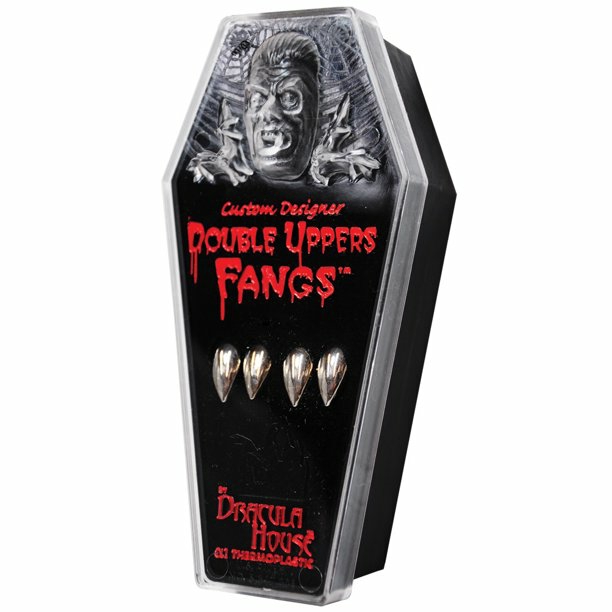 Chrome Double Uppers Fangs  |  Special Fx Makeup Fangs And Teeth Fangs And Teeth