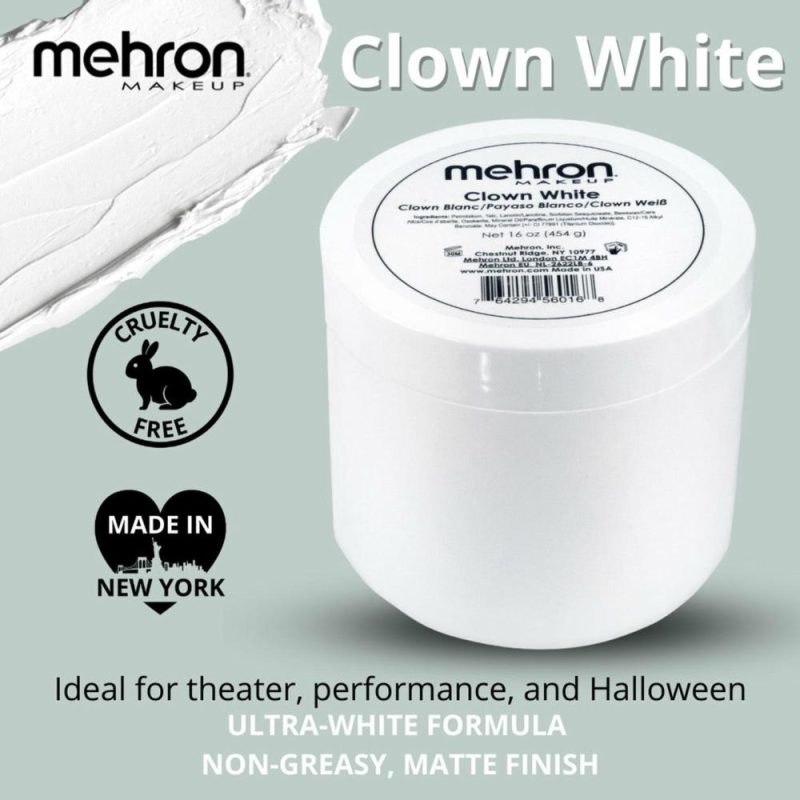 Clown White Performance Makeup  |  Special Fx Makeup Paints Paints