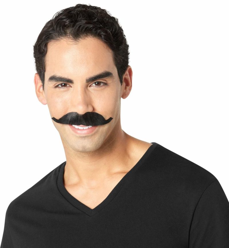 European Style Moustache  |  Facial Hair Facial Hair Black