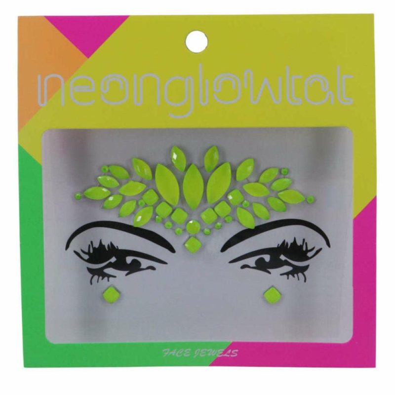 Neon Rave Face Jewels  |  Face Makeup Face Makeup Face Makeup