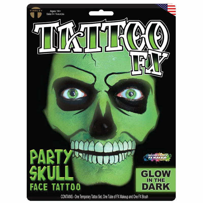 Skull Mask Tattoo Transfer  |  Face Makeup Face Makeup Face Makeup